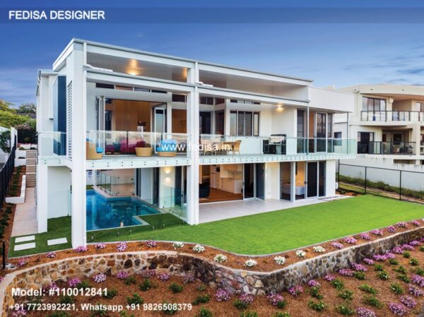 Latest House Designs Luxury Villa With Private Pool Grey Exterior Paint Asian Paints House Outside Colour