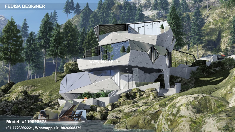 Simple House Plans Luxury Villas Lake Garda Blue Gray Exterior Paint Bar Decor Ideas