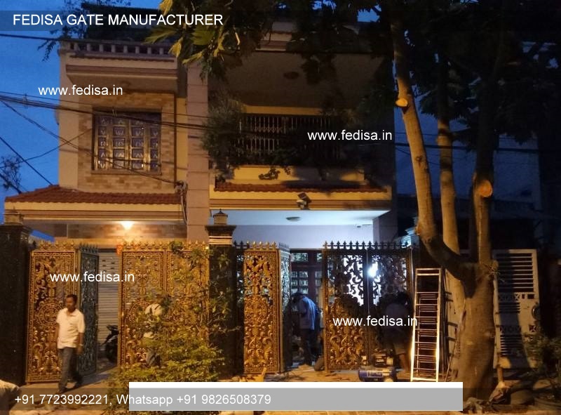 Wooden Gate Design Main Gate Round Design One Side Iron Gate Design Pipe Wala Gate Design