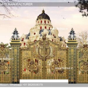 Compound Gate Front Steel Gate Design Sliding Gate Design Latest Concrete Gate Design