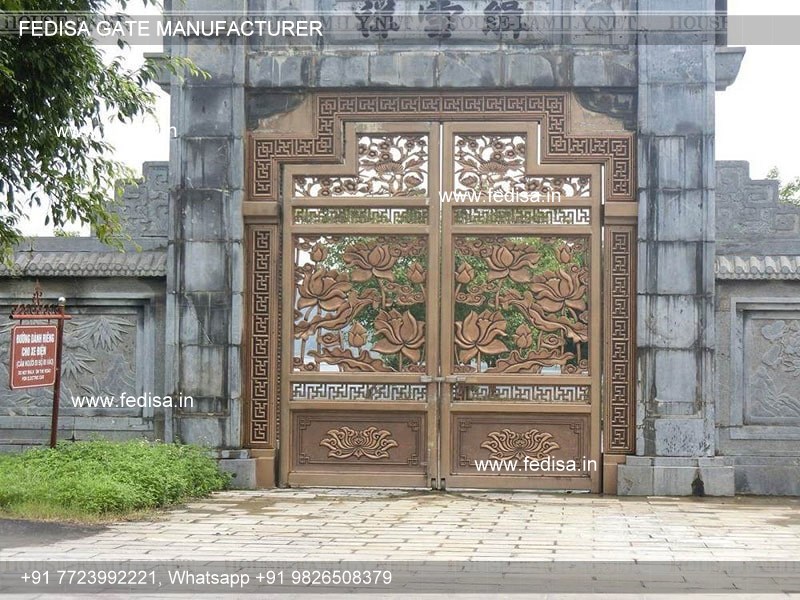Main Gate Design 2073 Gate Design With Wall Modern Aluminum Gate Designs Low Budget Gate Design