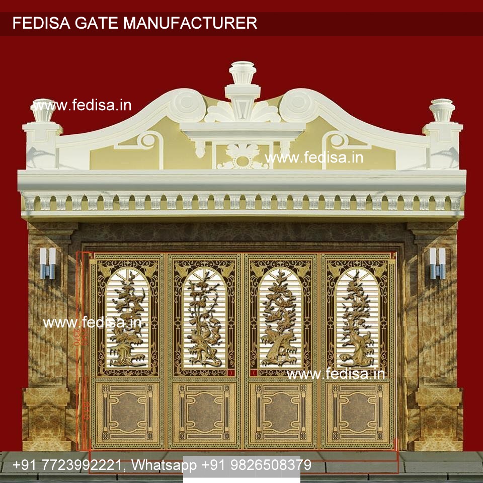 Iron Main Gate Design Entrance Grill Gate Design Steel Gate Laser Cutting Design Compound Grill Gate Design