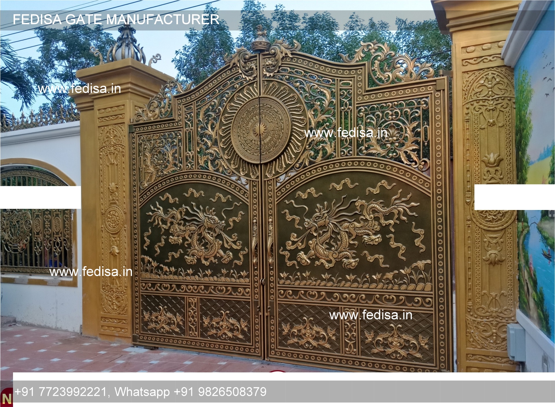 Front Gate Designs For Houses Entrance Grill Gate Design Steel Gate Laser Cutting Design Compound Grill Gate Design