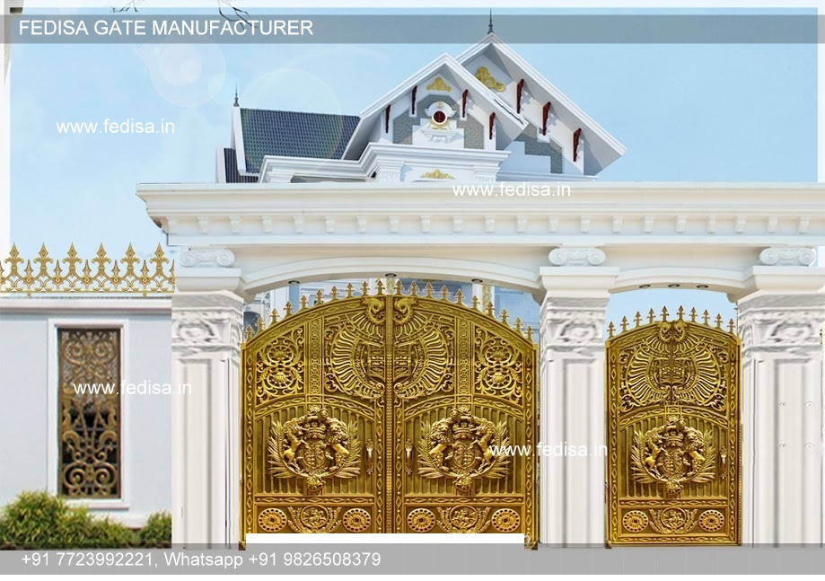 Steel Gate Design For Home Pillar Design Gate Front Design Gate Lohe Ka Sliding Gate