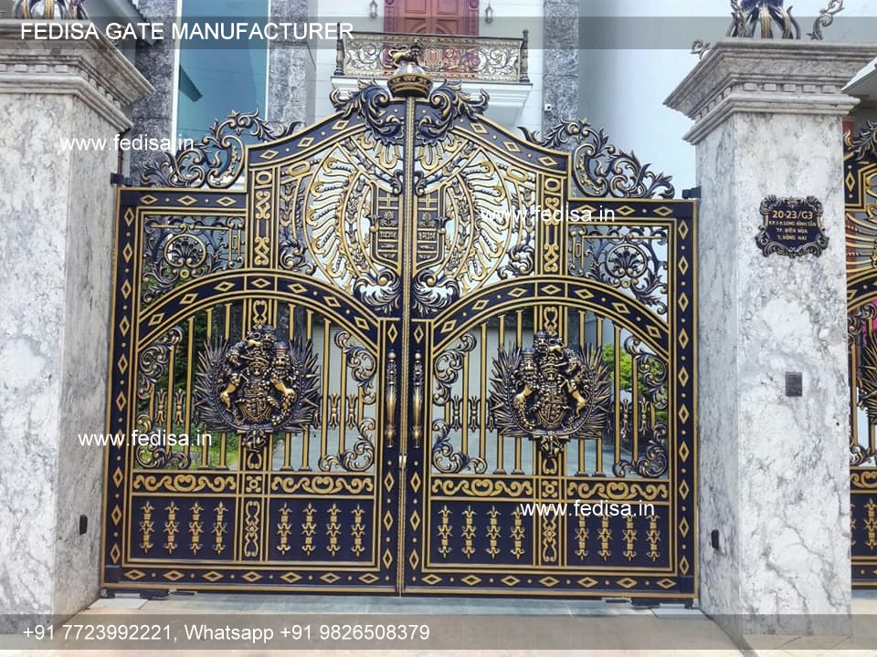 Compound Gate Sliding Gate Ka Design Barrier Gate Design Design Of Boundary Wall With Gate