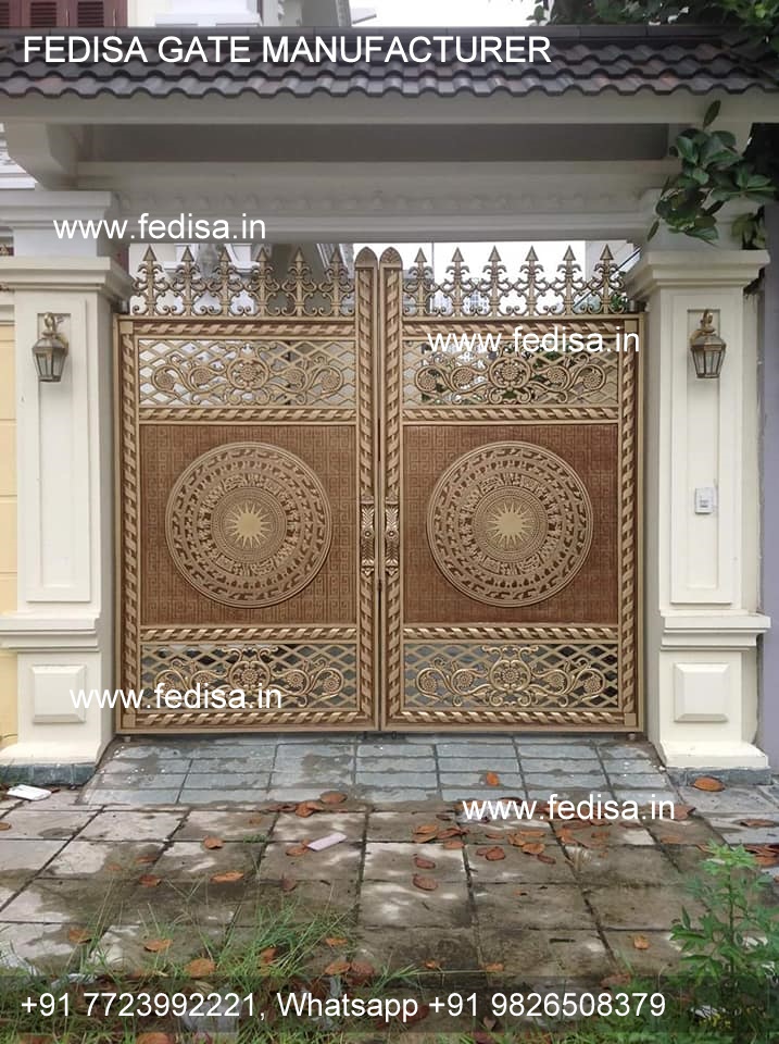 Steel Gate Design With Price Barrier Gate Design Design Of Boundary Wall With Gate Boundary Design Gate