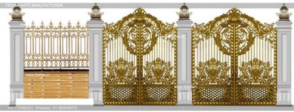 Boundary Wall Design With Gate Contemporary Wrought Iron Gates Gate Design New 2020 Front Gate Door Design