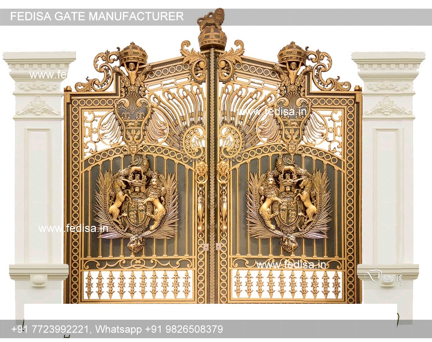 Compound Gate Steel Gate Design Main Gate Wall Fences And Gates Designs ...