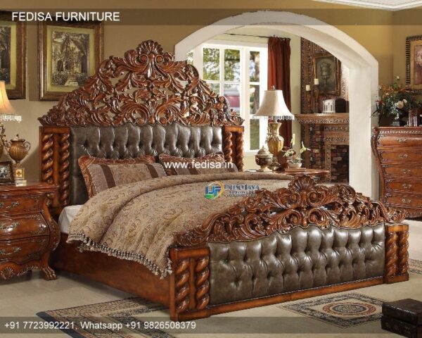 Double King Size Bed Couple Room Interior Cane Bed Modern Bedroom Design Interior