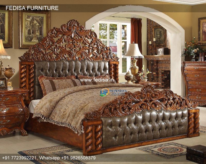 Double King Size Bed Couple Room Interior Cane Bed Modern Bedroom Design Interior