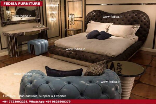 Modern King Size Bed Cozy Room Design Vanity Dresser Modern Bedroom Decor Ideas