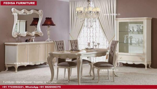 Dining Table 4 Seater Dining Area Crockery Unit 580 Chair Dining Table Set Lounge Mirrors