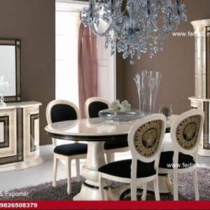 Dining Table For 23 6 Seater Round Dining Table And Chairs 749 Piece Dining Set Contemporary Decor Living Room