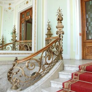 Luxury Classic Ss Round Staircase Steel Pipe For Staircase Porch Metal Stair Railing