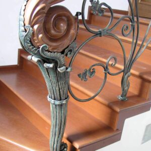 Luxury Classic Metal Curved Staircase Indoor Steel Stairs Stainless Railings For Stairs