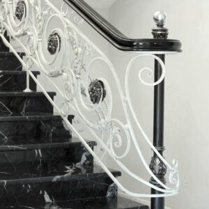 Luxury Classic Open Steel Staircase Glass Staircase Glass Stair Railing