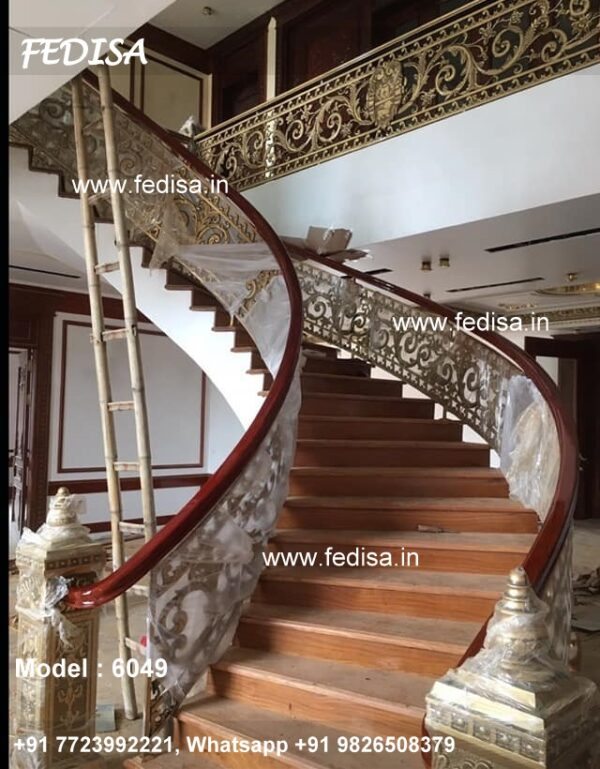 Luxury Classic Finishing Wood Stairs Rustic Wood Stairs Sanding Wood Stairs