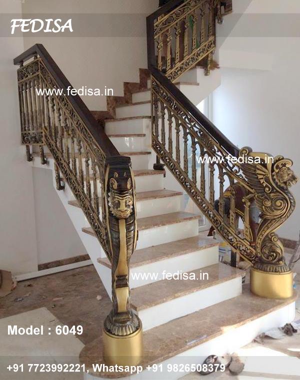 Luxury Classic Metal Stair Railing Indoor Outdoor Metal Stairs Iron Stairs Outdoor