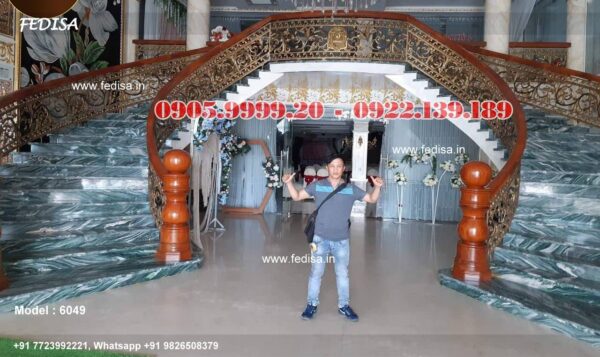 Luxury Classic staircase outside staircase outer wall design staircase online