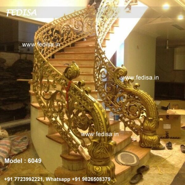 Luxury Classic Stainless Steel Stair Railing Cost Metal Staircase Cost Steel And Wood Staircase
