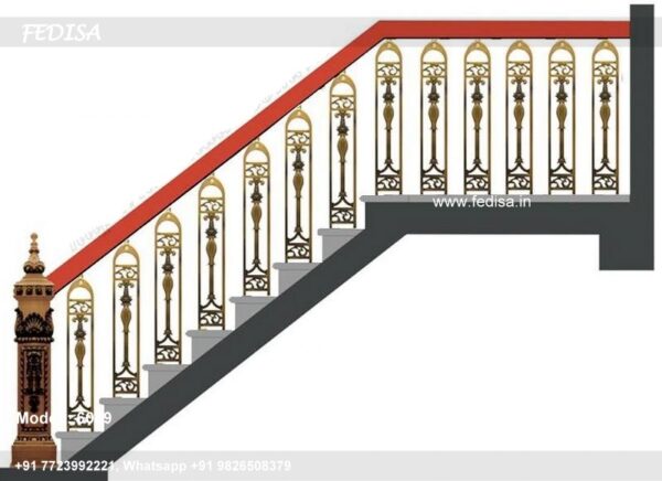 Luxury Classic Stair Railing Wood And Steel Circular Metal Staircase Folded Metal Staircase
