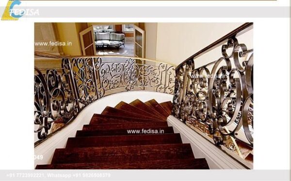 Luxury Classic Metal Outdoor Handrails For Stairs Steel Railing On Stairs Modern Cable Stair Railing