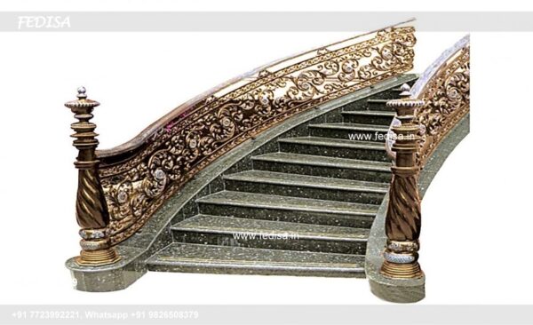 Luxury Classic Ash Wood Stairs Wood Carving Staircase Wooden Stair Frame
