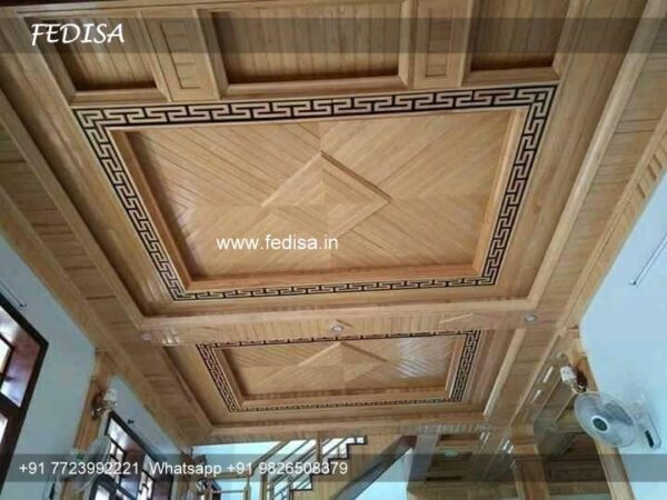 Wood Ceiling, 2 Fans False Ceiling Design 2 Fan Pop Design 3 Fan Box Pop Design