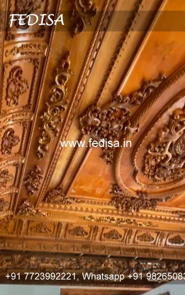 Wood Ceiling, Big Hall Pop Design Blue False Ceiling Box Ceiling Design