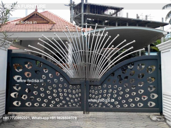 Steel Gate Design For Home Modern House With Gate Asian Gate Design Pipe Design Gate Gate Design