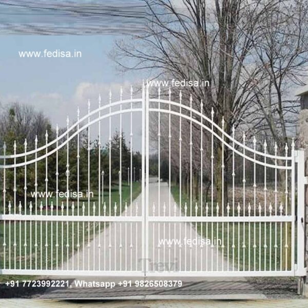 Gate Ka Design Modern Metal And Wood Fence 110 Feet Main Gate Design Pipe Main Gate Design Main Gate Design