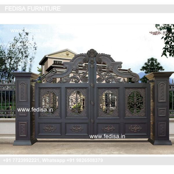 Grills Gate Modern Metal And Wood Fence Aluminium Jali Gate Pipe Main Gate Design Main Gate Design