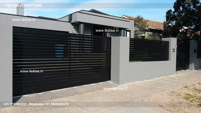 Lohe Ka Gate Simple Modern House With Gate Boundary Gate Colour Pipe Wala Gate Design Gate Design