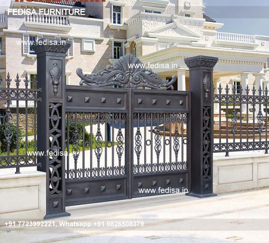 Lohe Ke Gate Modern Japanese Gate Design Boundary Gate Pillar Design ...