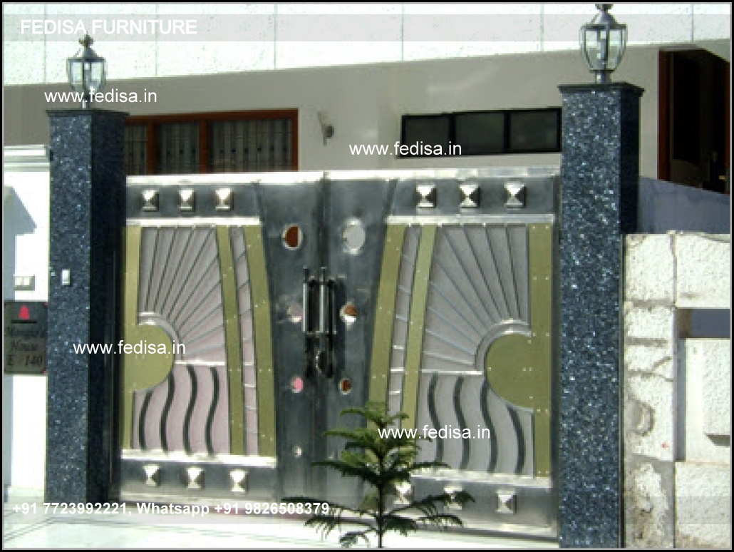 Steel Gate Design Double Door Modern Metal And Wood Fence Gate Room Design Pipe Main Gate Design Main Gate Design