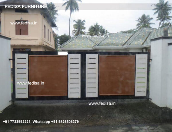 Grills Gate Modern Metal And Wood Fence Main Gate Boundary Design Pipe Main Gate Design Main Gate Design