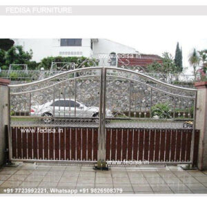 Iron Gate Design For Home Modern Metal And Wood Fence Main Gate Cnc Design Pipe Main Gate Design Main Gate Design