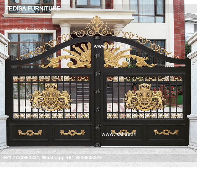 Steel Gate Design Single Door Modern Iron Fence Designs Sliding Gate ...