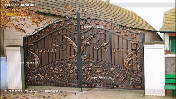 Steel Ke Gate Modern Metal And Wood Fence Sliding Gate Ka Design Pipe Main Gate Design Main Gate Design