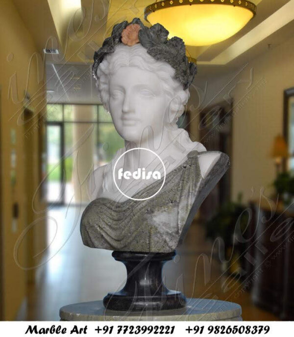 Roman Bust Statue Bronze Madonna Bust Dog Bust Statue