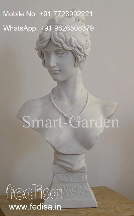 The Veiled Lady Bust Paper Mache Bust Sculpture Goddess Bust Statue