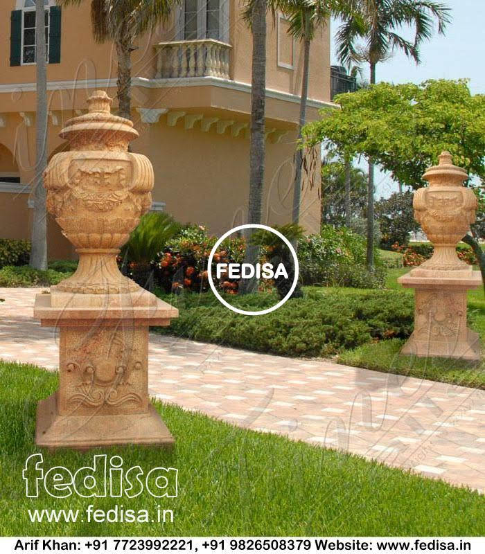 Marble Indoor Plant Pot Lotus Pot 15 Inch Plant Pot