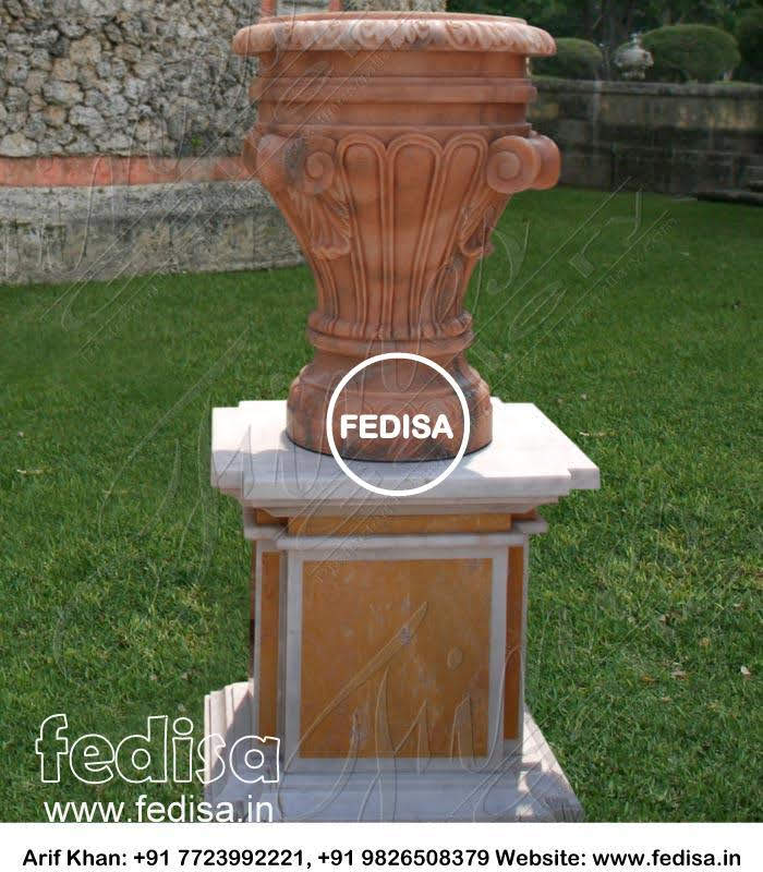 Marble Plant Pot Outdoor Ceramic Orchid Pots Cylinder Plant Pot