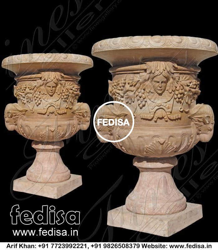 White Marble Flower Pot Cement Pot Price Starter Plant Pots