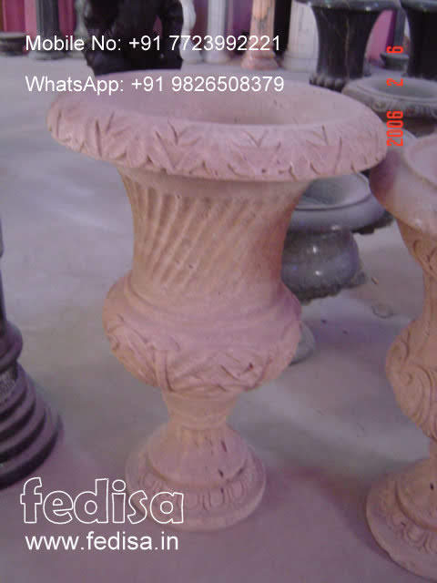 Grey Marble Plant Pot Wall Mounted Plant Pots White Garden Pots