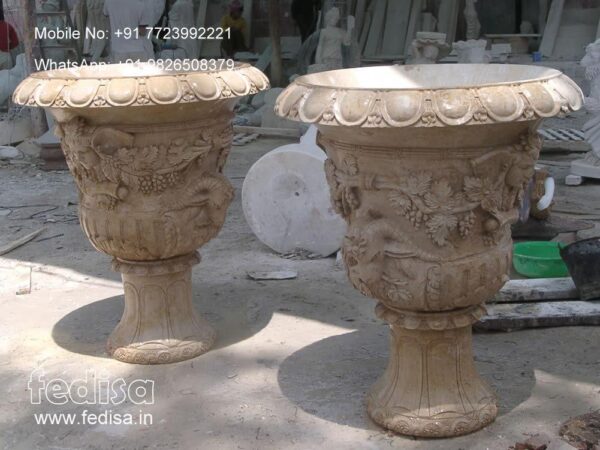 Plant Pot Marble Outdoor Ceramic Pots Indoor House Plant Pots