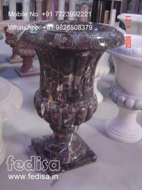 Marble Plant Pot With Stand Plant Pot And Saucer Blue And White Plant Pot