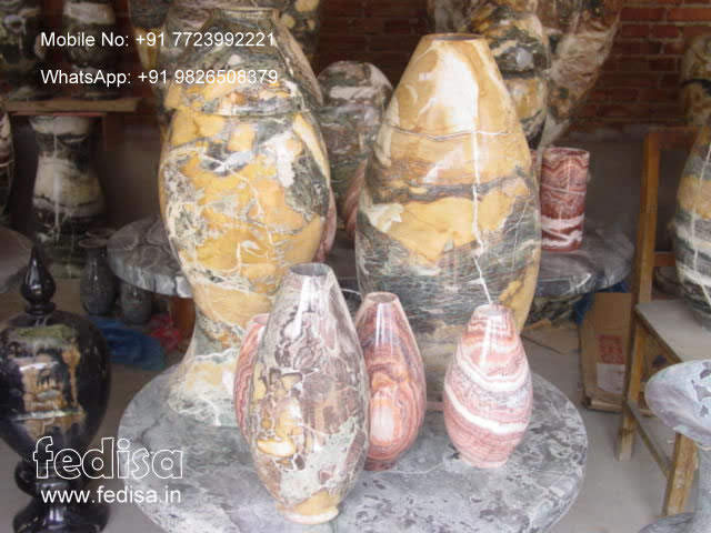 Large White Marble Plant Pot 14 Inch Pot Brown Plant Pot