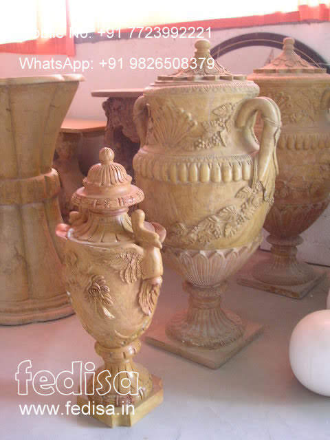 Large Marble Plant Pot Recycled Plastic Plant Pots Coir Hanging Basket