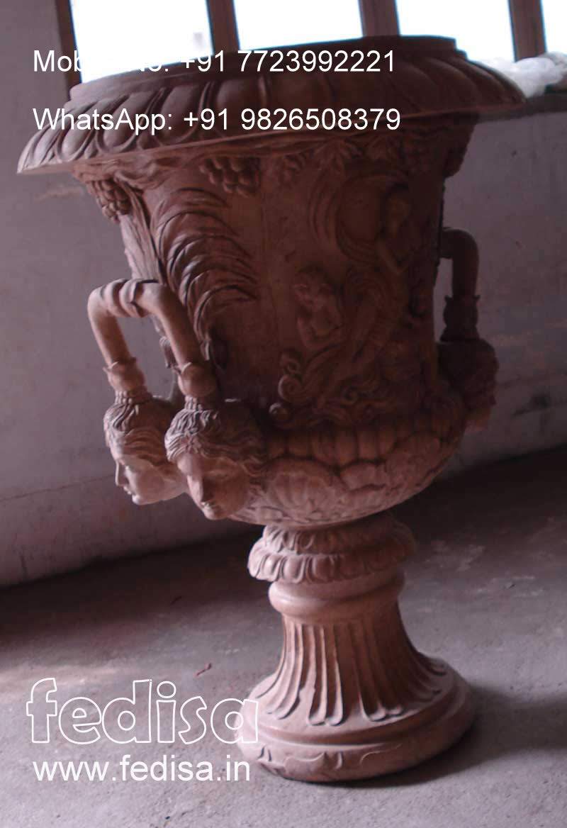 Marble Plant Pot Outdoor Jade Plant Pot Silver Flower Pot